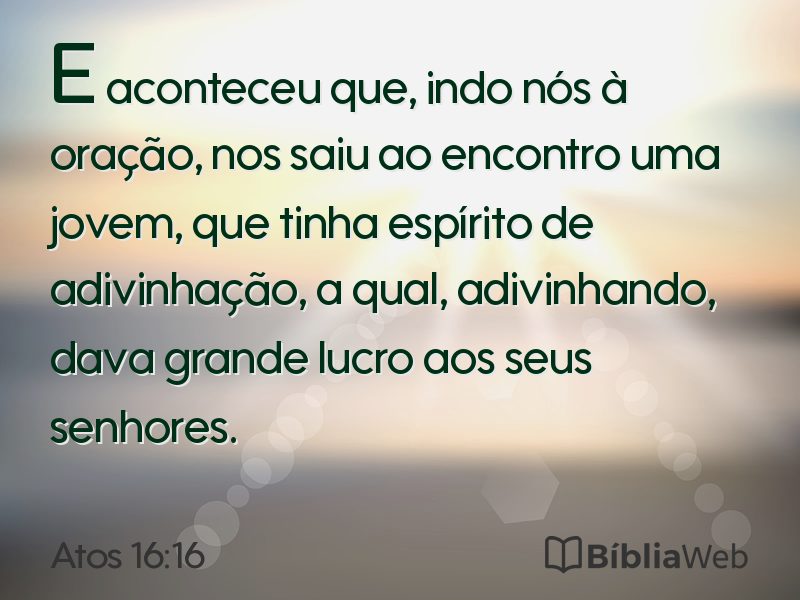 Atos 16:16 em imagem para compartilhar