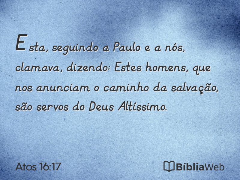 Atos 16:17 em imagem para compartilhar