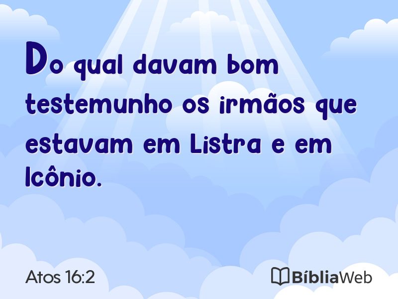 Atos 16:2 em imagem para compartilhar