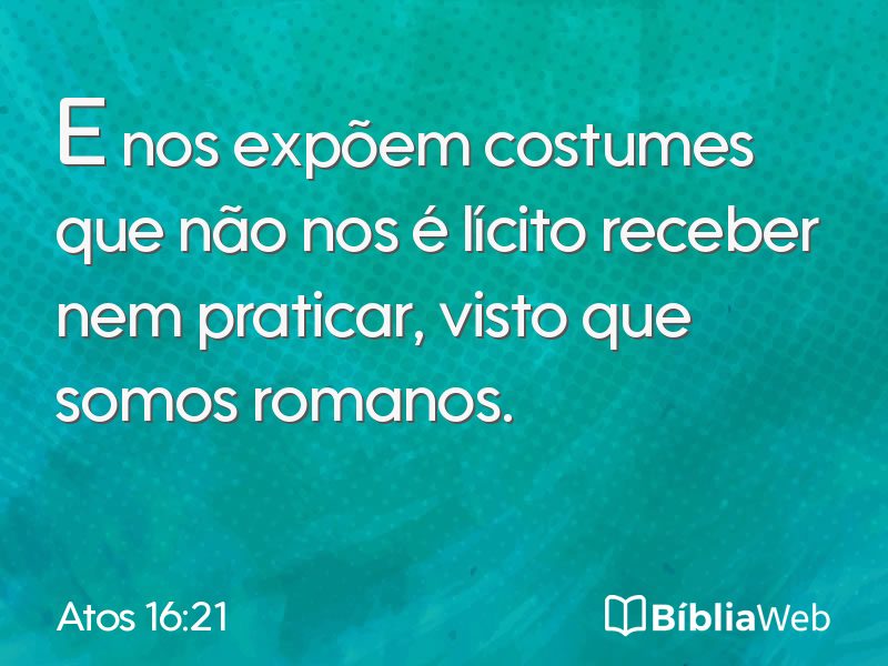Atos 16:21 em imagem para compartilhar