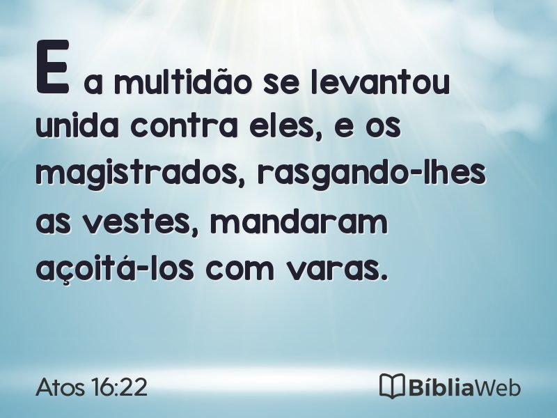 Atos 16:22 em imagem para compartilhar