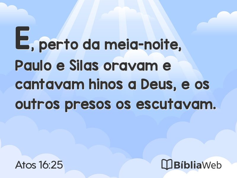 Atos 16:25 em imagem para compartilhar