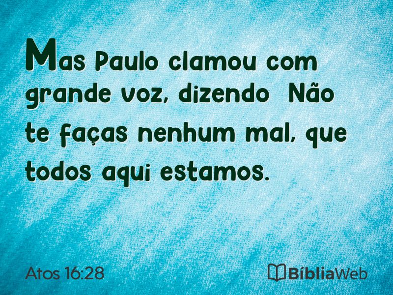 Atos 16:28 em imagem para compartilhar
