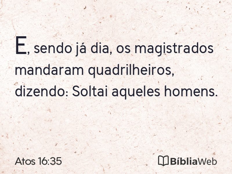 Atos 16:35 em imagem para compartilhar