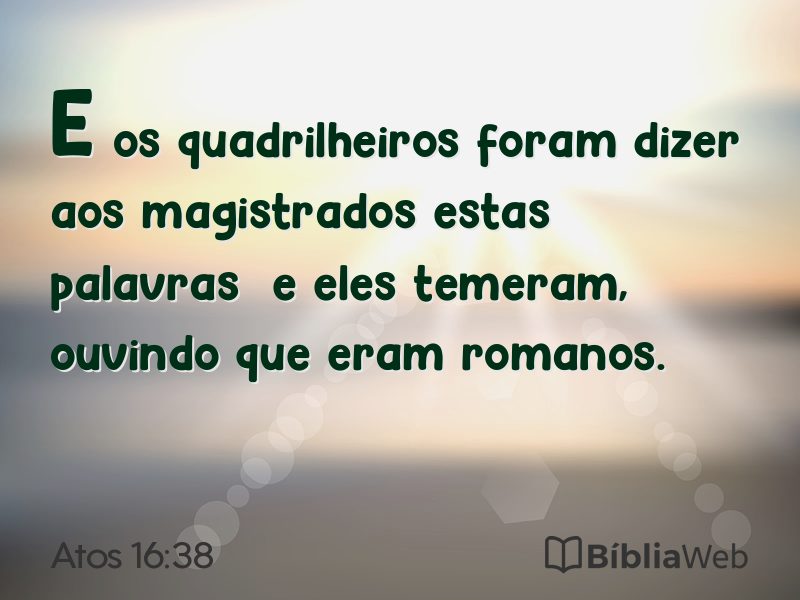 Atos 16:38 em imagem para compartilhar