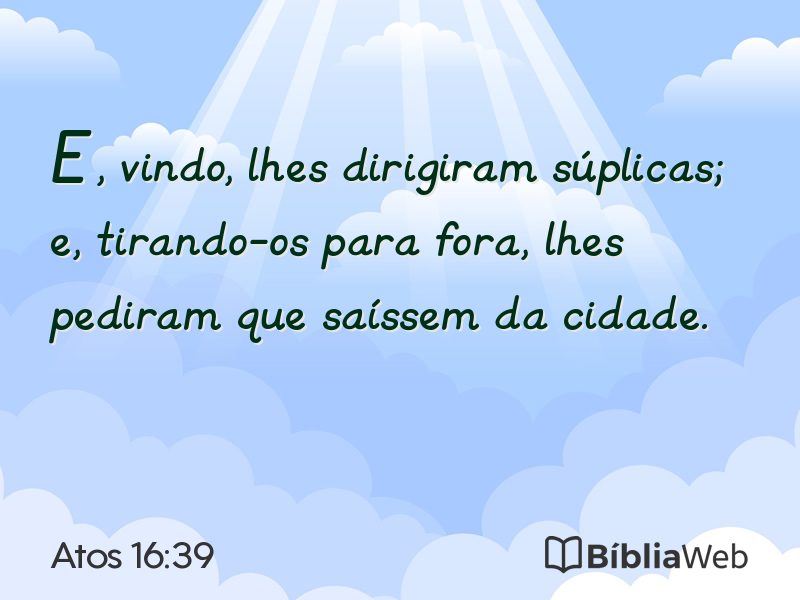 Atos 16:39 em imagem para compartilhar