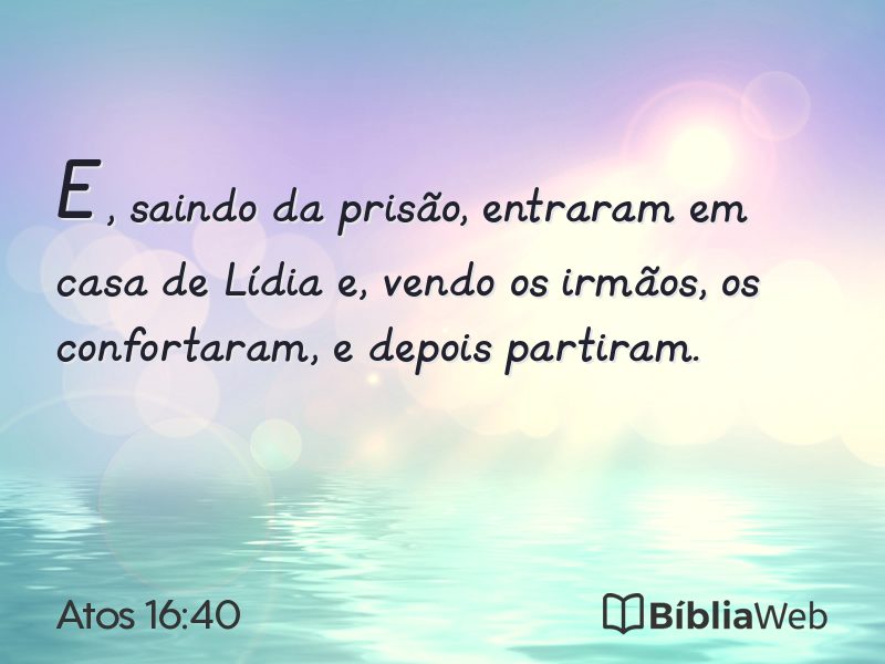 Atos 16:40 em imagem para compartilhar