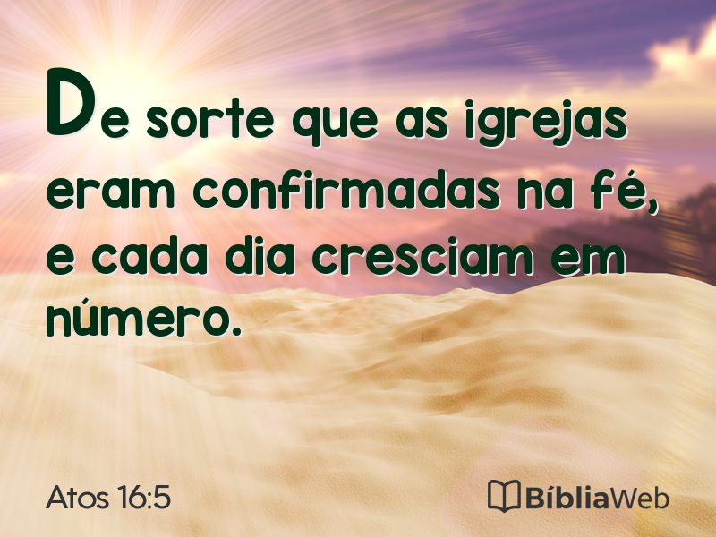 Atos 16:5 em imagem para compartilhar