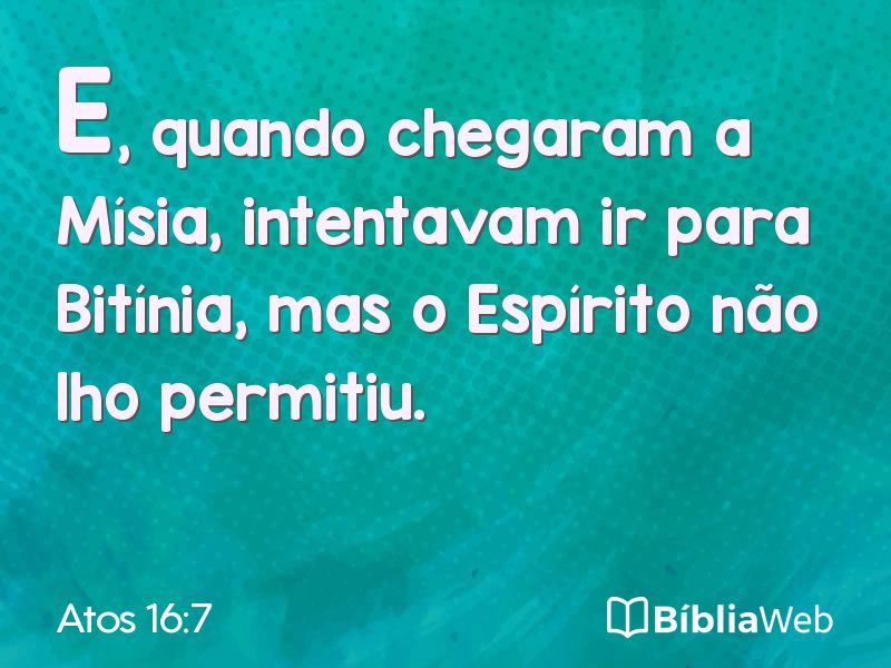 Atos 16:7 em imagem para compartilhar
