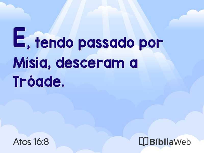 Atos 16:8 em imagem para compartilhar