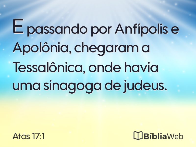 Atos 17:1 em imagem para compartilhar