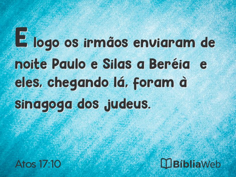 Atos 17:10 em imagem para compartilhar