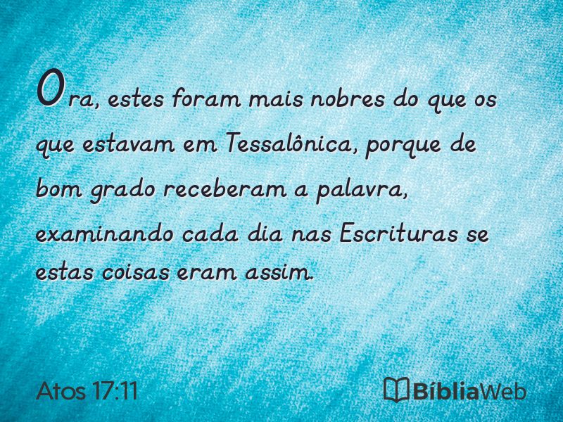 Atos 17:11 em imagem para compartilhar