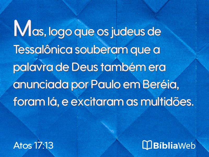 Atos 17:13 em imagem para compartilhar