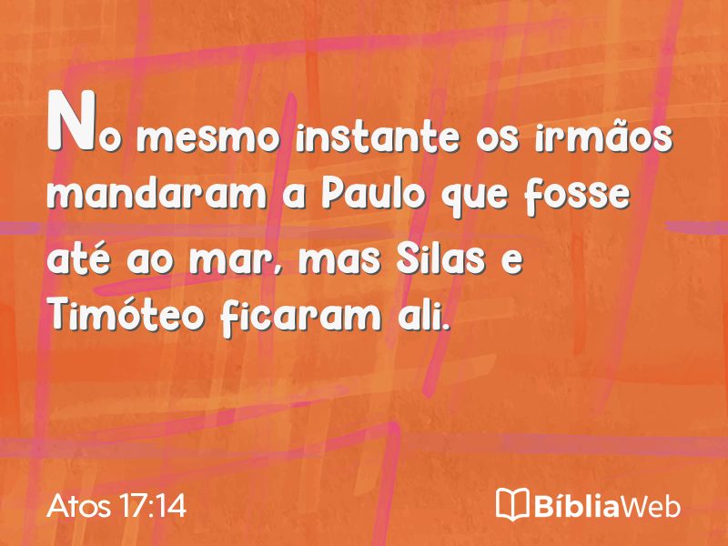 Atos 17:14 em imagem para compartilhar