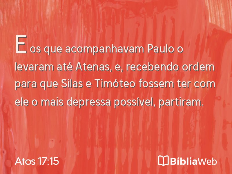 Atos 17:15 em imagem para compartilhar