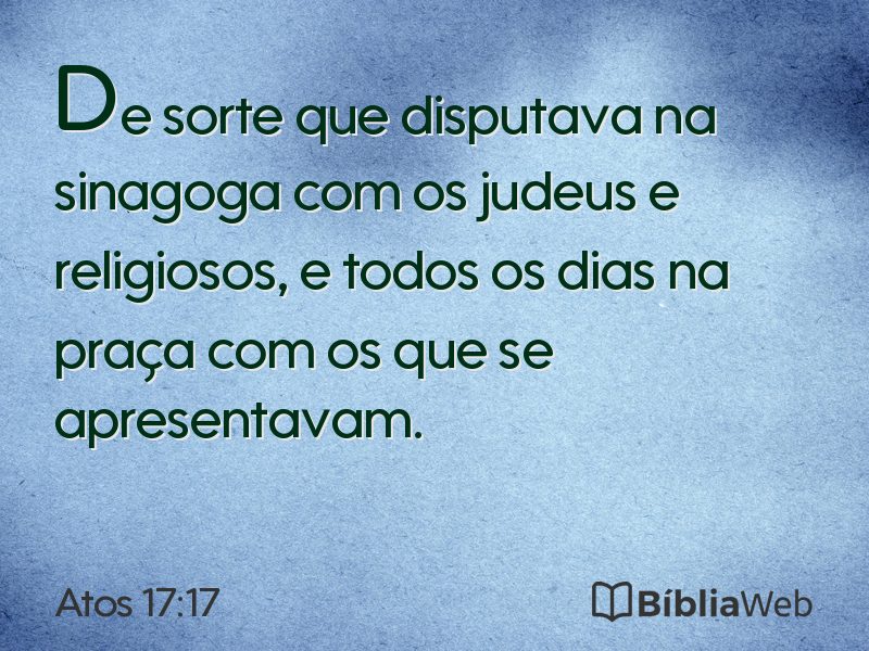 Atos 17:17 em imagem para compartilhar