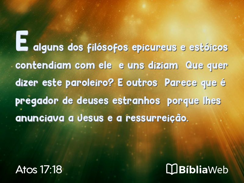 Atos 17:18 em imagem para compartilhar