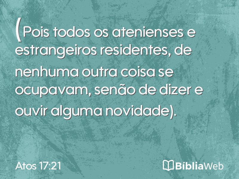 Atos 17:21 em imagem para compartilhar