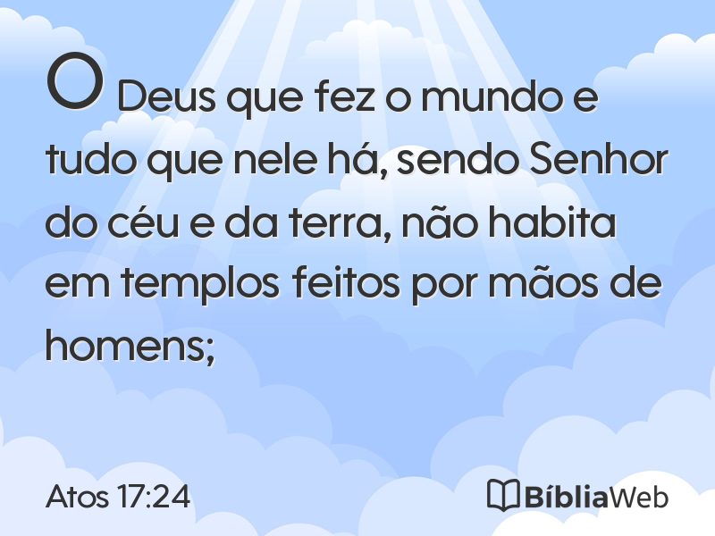 Atos 17:24 em imagem para compartilhar