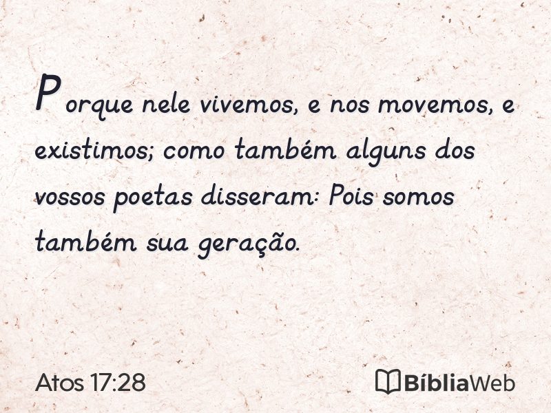 Atos 17:28 em imagem para compartilhar
