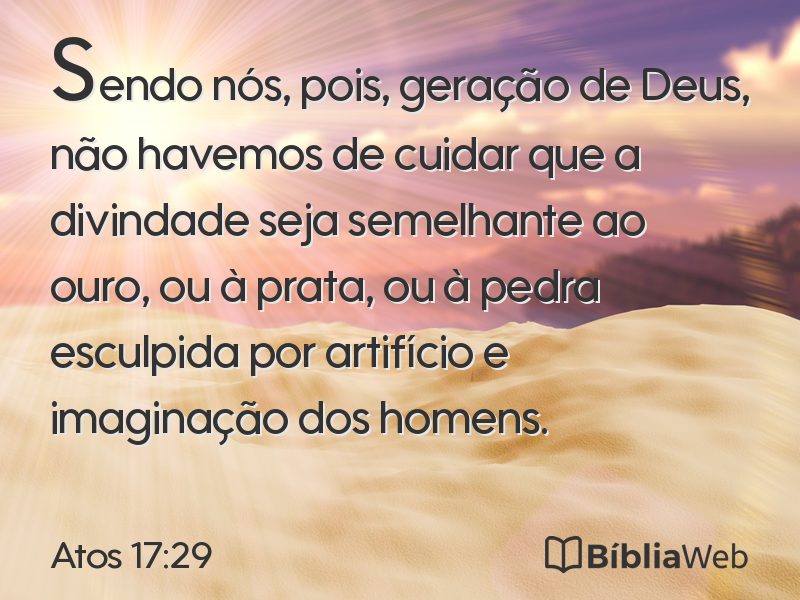 Atos 17:29 em imagem para compartilhar
