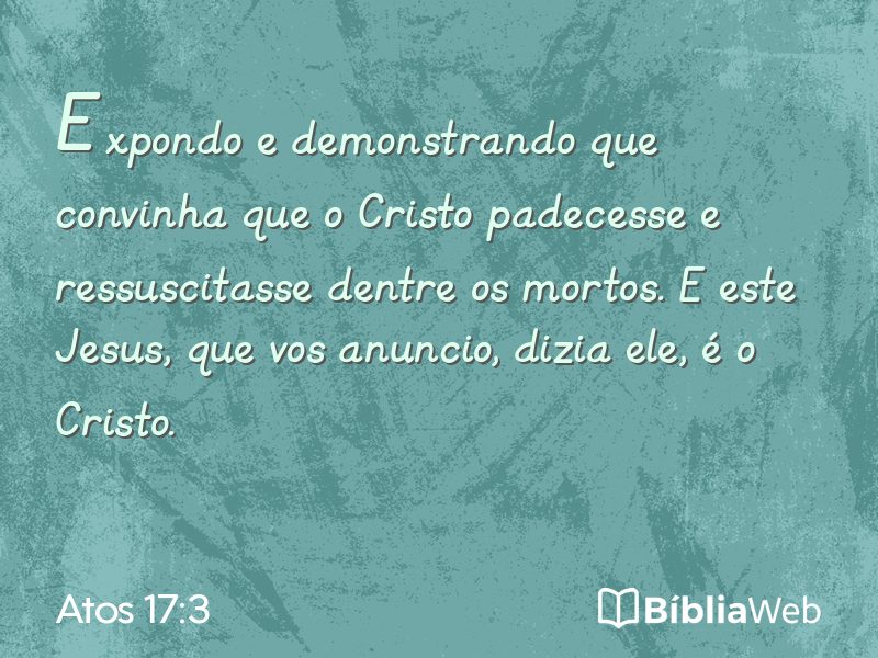 Atos 17:3 em imagem para compartilhar