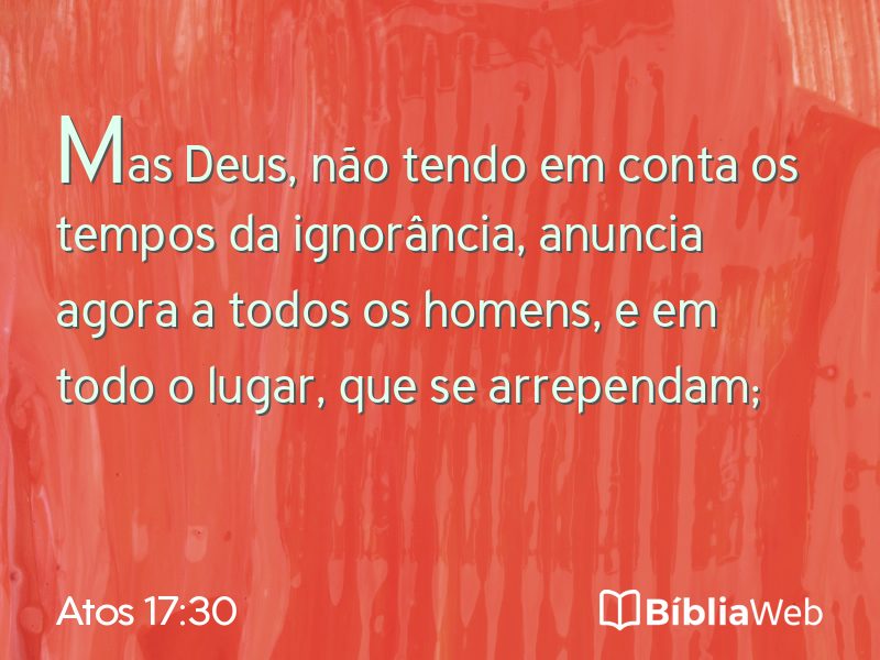 Atos 17:30 em imagem para compartilhar