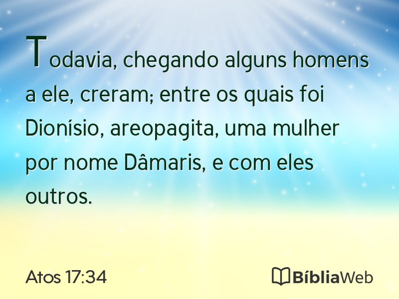 Atos 17:34 em imagem para compartilhar