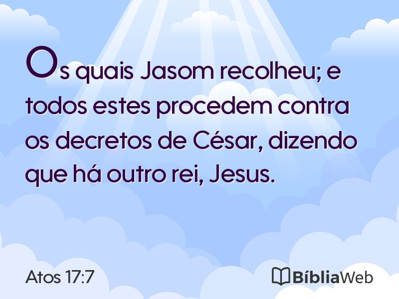 Atos 17:7 em imagem para compartilhar