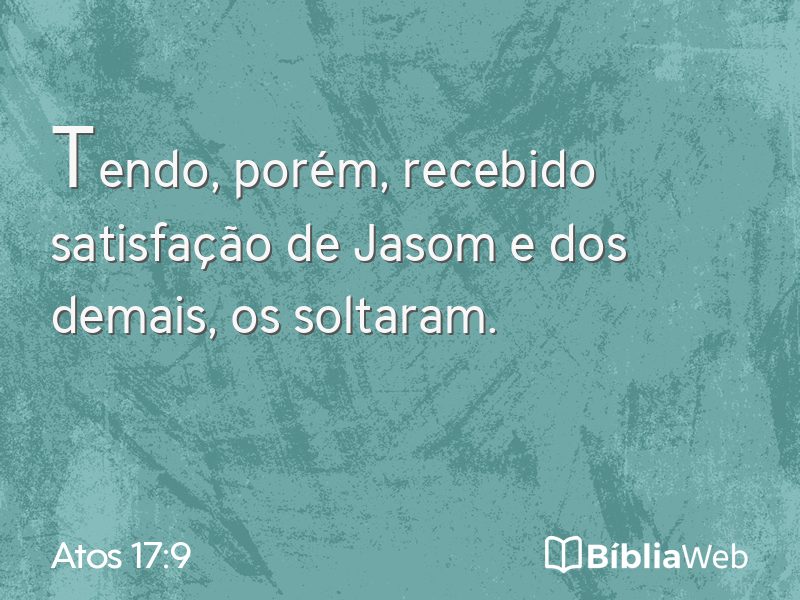 Atos 17:9 em imagem para compartilhar