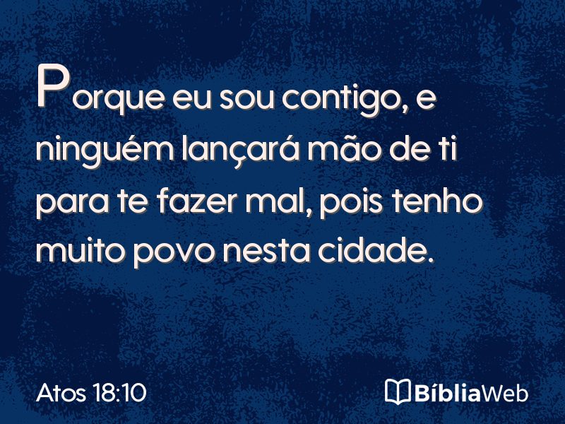Atos 18:10 em imagem para compartilhar