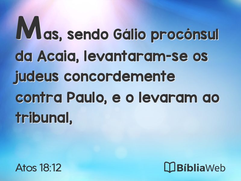 Atos 18:12 em imagem para compartilhar