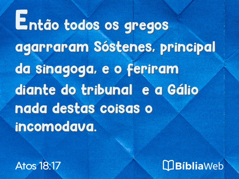 Atos 18:17 em imagem para compartilhar