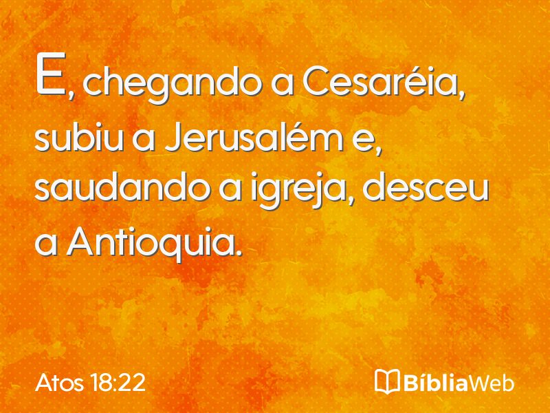 Atos 18:22 em imagem para compartilhar