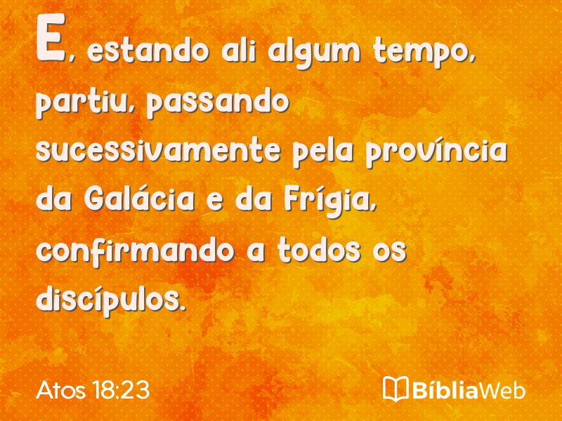 Atos 18:23 em imagem para compartilhar