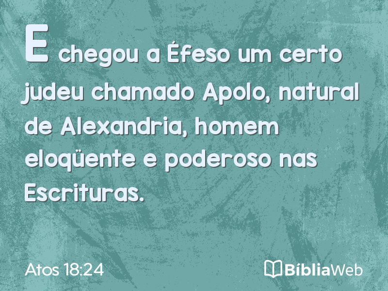 Atos 18:24 em imagem para compartilhar