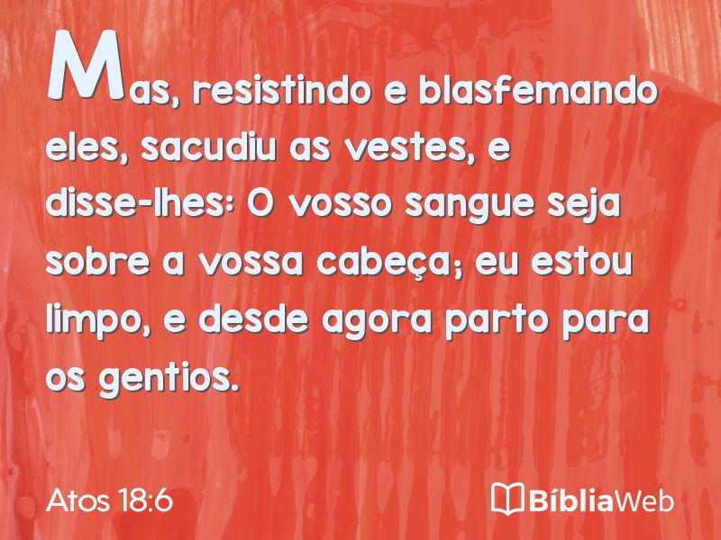 Atos 18:6 em imagem para compartilhar