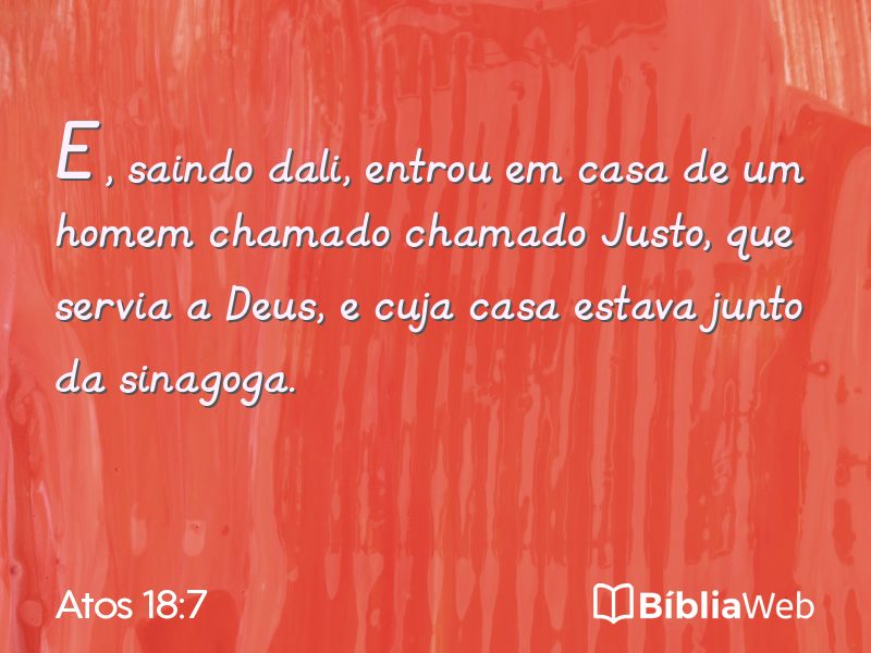 Atos 18:7 em imagem para compartilhar
