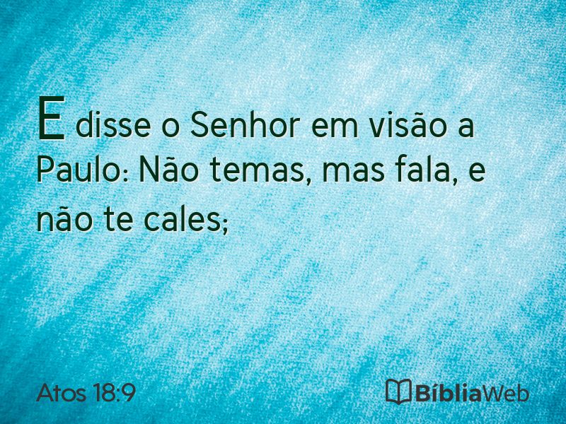 Atos 18:9 em imagem para compartilhar