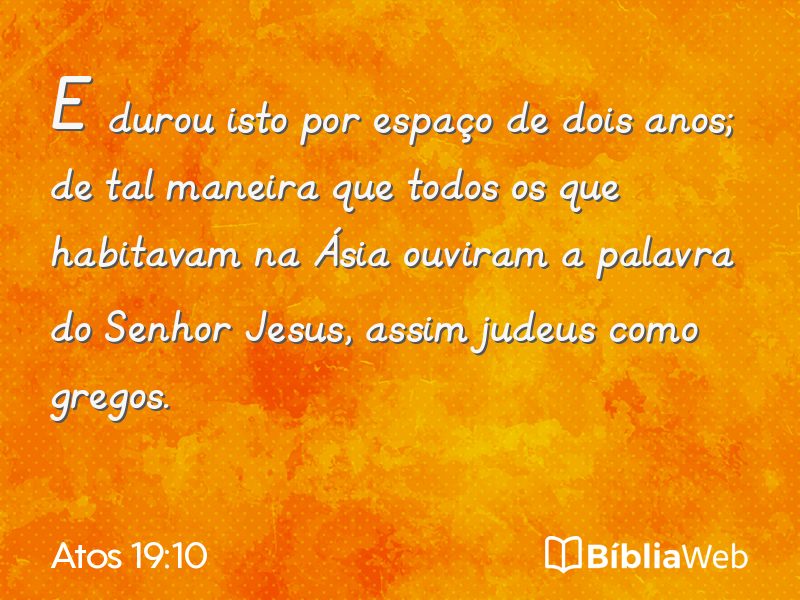 Atos 19:10 em imagem para compartilhar