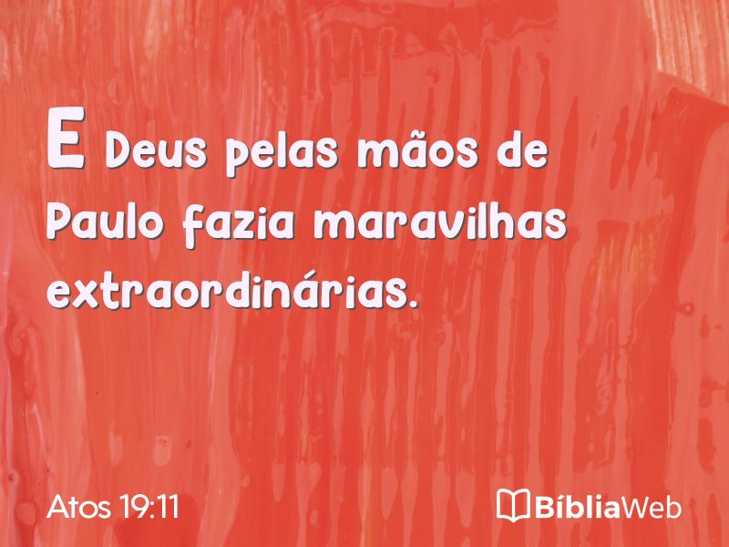 Atos 19:11 em imagem para compartilhar
