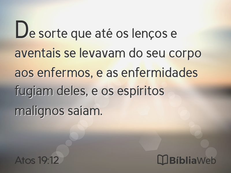 Atos 19:12 em imagem para compartilhar