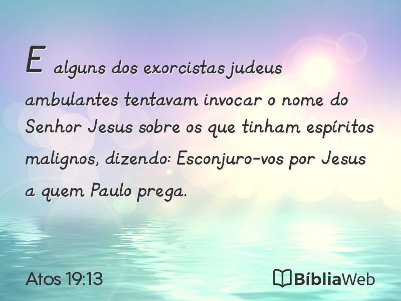 Atos 19:13 em imagem para compartilhar