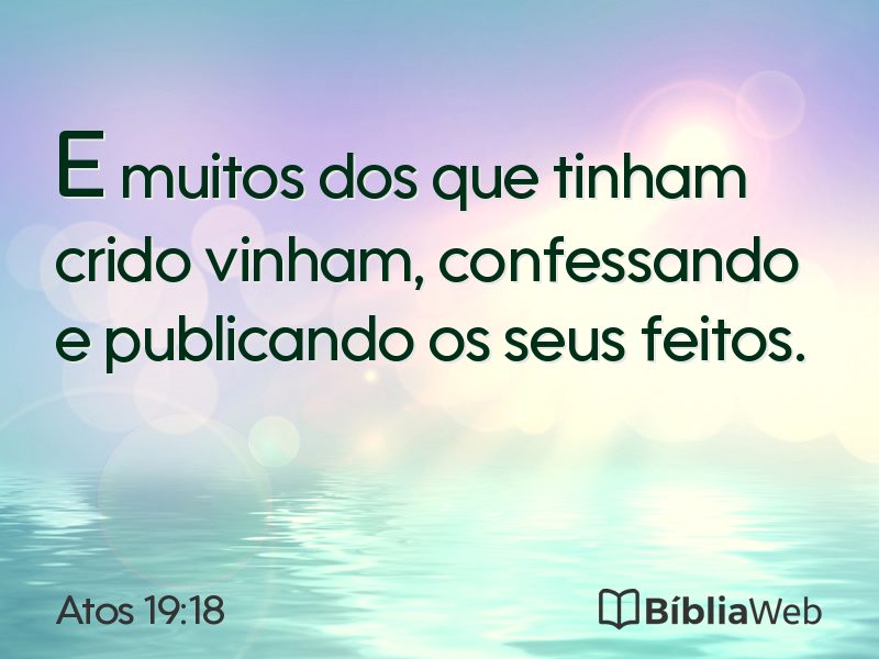 Atos 19:18 em imagem para compartilhar