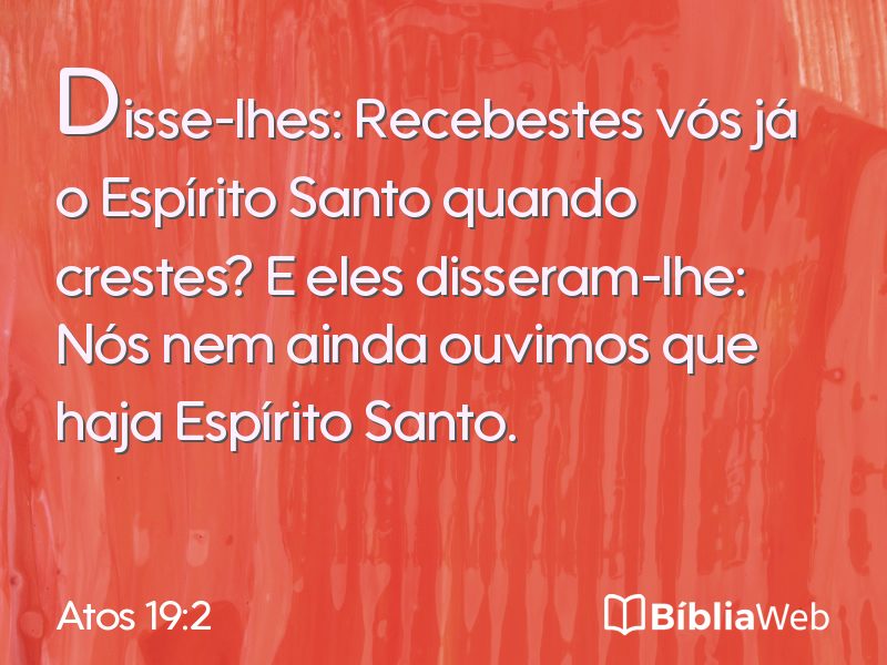 Atos 19:2 em imagem para compartilhar