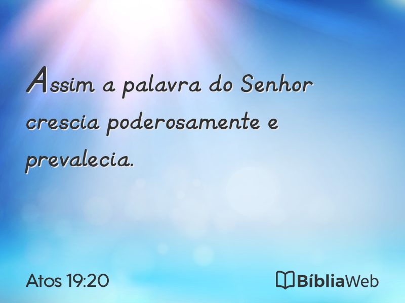 Atos 19:20 em imagem para compartilhar