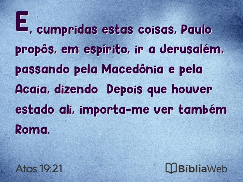 Atos 19:21 em imagem para compartilhar