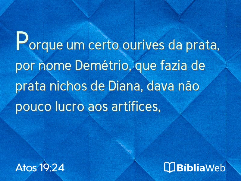 Atos 19:24 em imagem para compartilhar