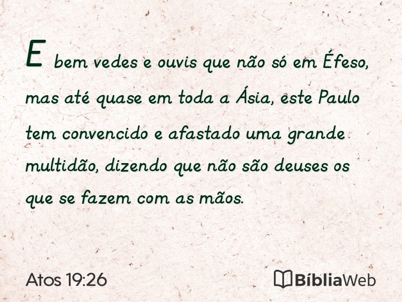Atos 19:26 em imagem para compartilhar